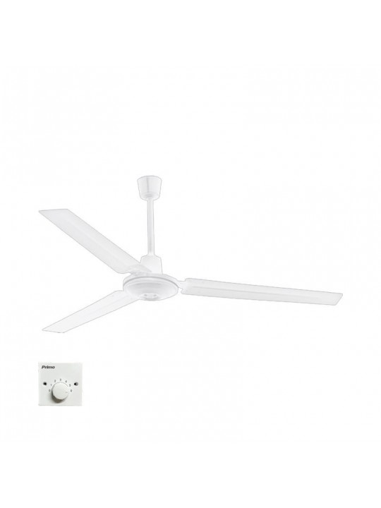 Ανεμιστήρας Οροφής PRCF-80637 Primo 56'' 140εκ. Βιομηχ/κός 3 Φτερά Λευκός