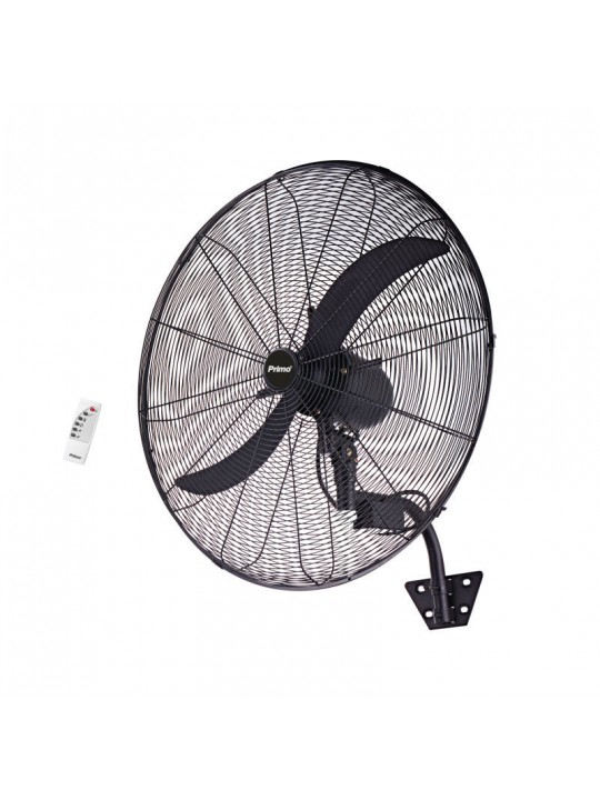 Ανεμιστήρας Τοίχου PRWF-80512 Primo 30'' 75εκ. Βιομηχανικός 240W Με Τηλεχειριστήριο Μαύρος