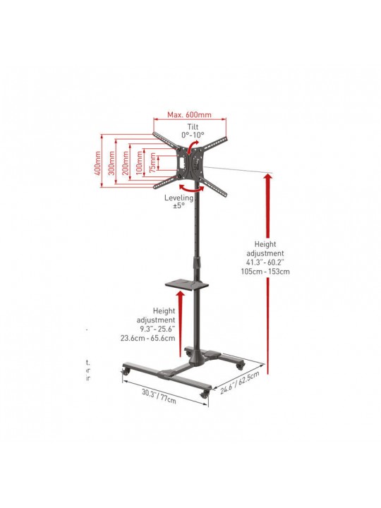 Βάση Τηλεόρασης Δαπέδου SW411H Barkan 13