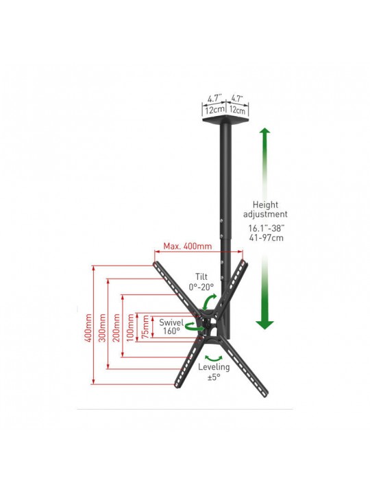 Βάση Τηλεόρασης Οροφής 3500B.B Barkan 13