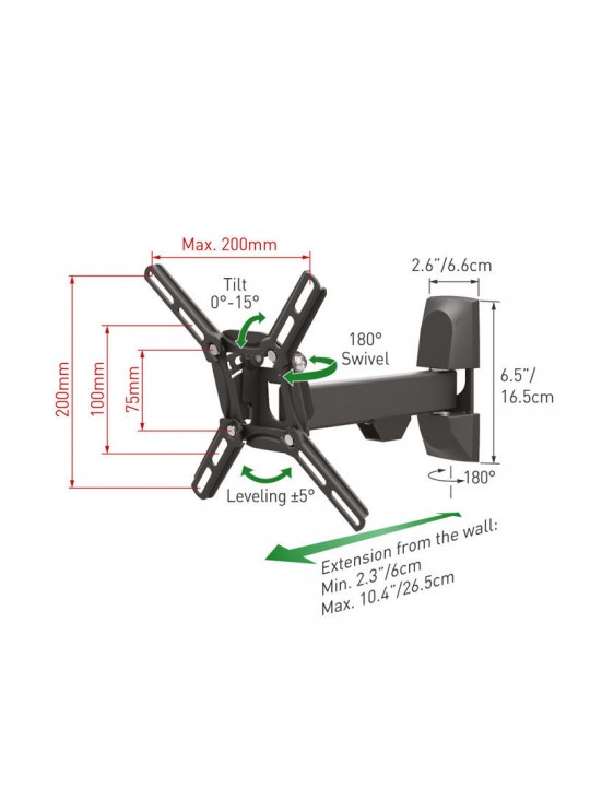 Βάση Τηλεόρασης Τοίχου 2300.B Barkan 13