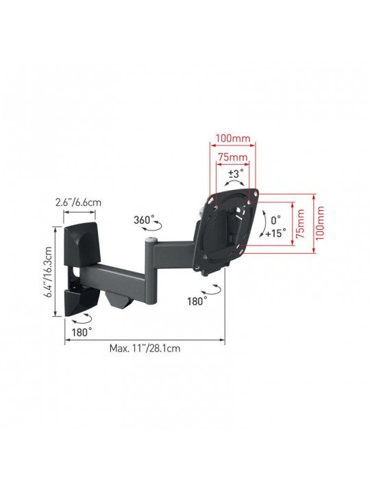 Βάση Τηλεόρασης Τοίχου E140.B Barkan 13