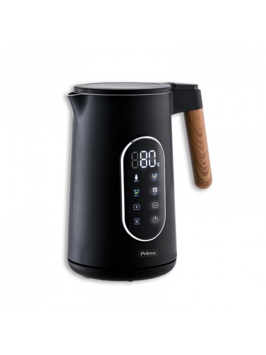 Βραστήρας PRCK-40495 Primo 1.7L 2200W Digital Ανοξείδωτος Cool touch Wooden/Μαύρος