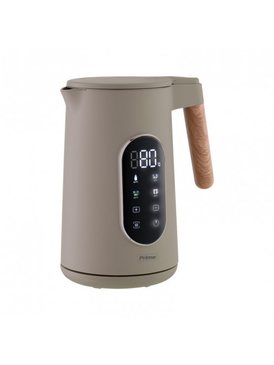 Βραστήρας PRCK-40496 Primo 1.7L 2200W Digital Ανοξείδωτος Cool touch Wooden/Γκρι