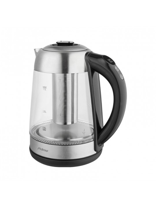Βραστήρας PRCK-40497 Primo 1.7L 2200W Digital Γυάλινος Inox/Μαύρος