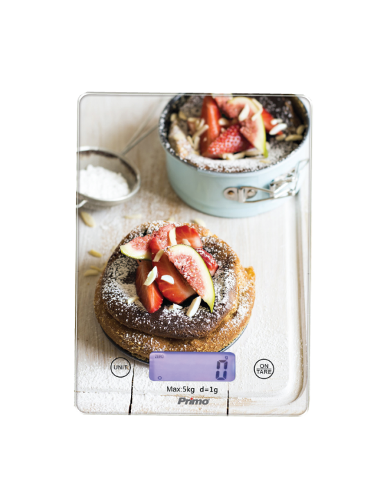 Ζυγαριά Κουζίνας PRKS-40468 Primo Ψηφιακή 5Kg-1g Φωτιζόμενη οθόνη Υάλινη 