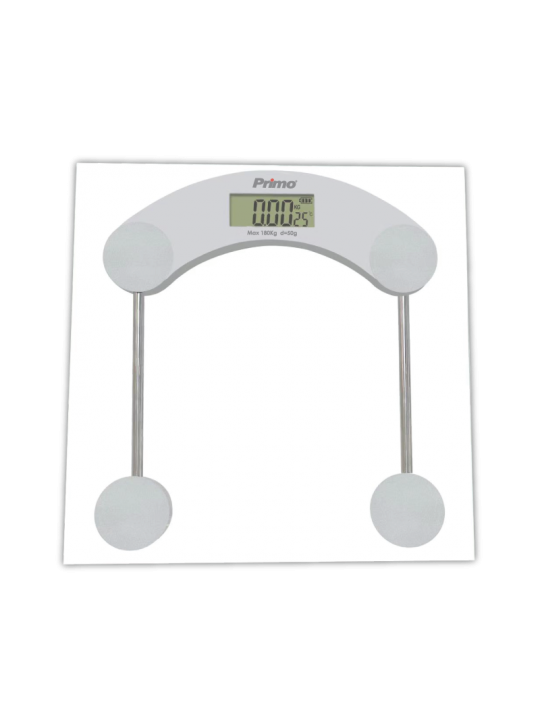 Ζυγαριά Σώματος PRBS-40455 Primo 180Kg Υάλινη Γκρι