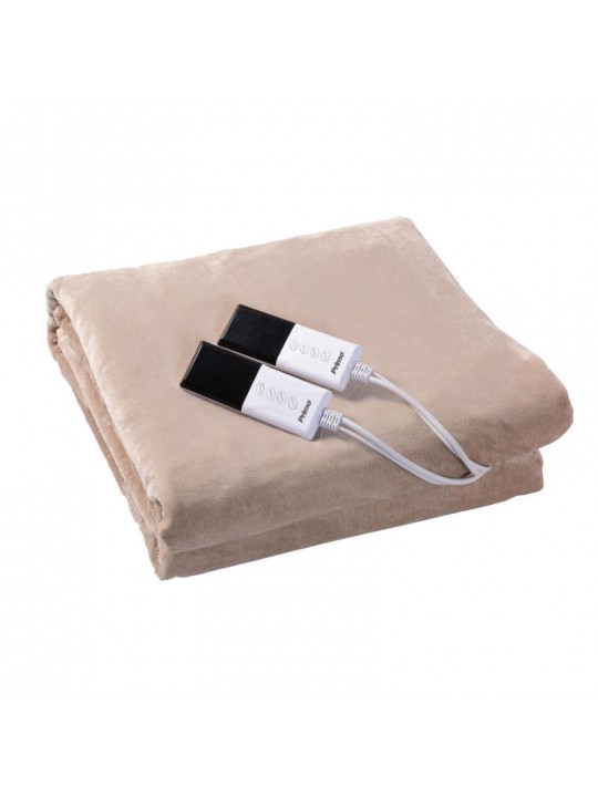 Ηλεκτρικό Επίστρωμα PREB-81084 Primo Διπλό 160x140cm Flannel Fleece Μπέζ