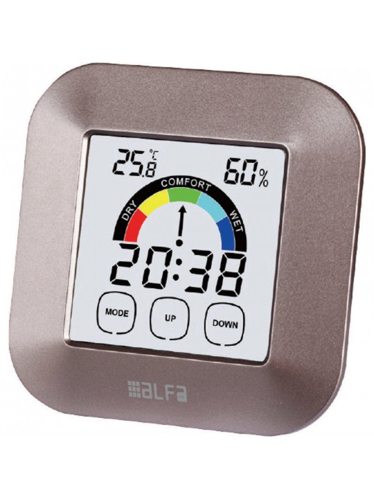 Μετεωρολογικός σταθμός ET640T Alfaone Επτραπέζιος με Ρολόι & Οθόνη Αφής με Έγχρωμη Κλίμακα Silver