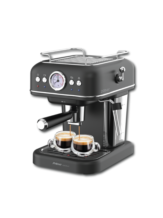 Μηχανή Καφέ Espresso PREM-40444 Primo Eco 20Bar 3σε1 Αναλογικό καντράν θερμοκρασίας Μαύρη-Chrome