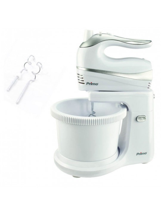 Μίξερ PRMB-40248 Primo Με περιστρεφόμενο κάδο 3L 500W Λευκό-Silver