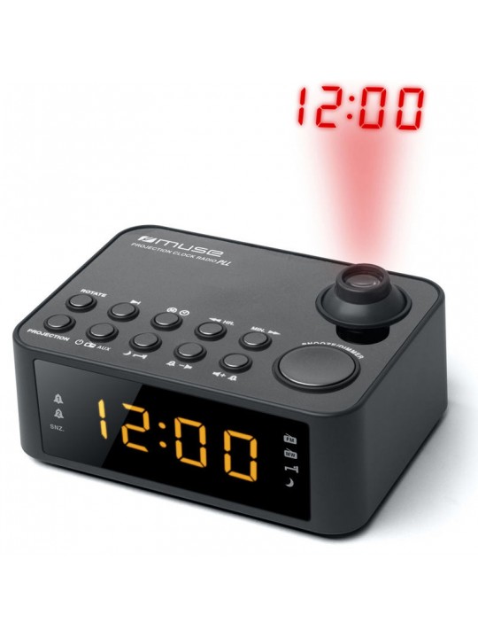 Ραδιορολόι M-178P MUSE Μπαταρίας-Ρεύματος Ψηφιακό Μαύρο
