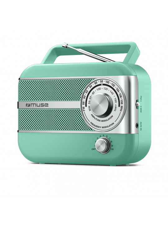 Ραδιόφωνο M-056AG MUSE Μπαταρίας-Ρεύματος Αναλογικό Πράσινο Retro