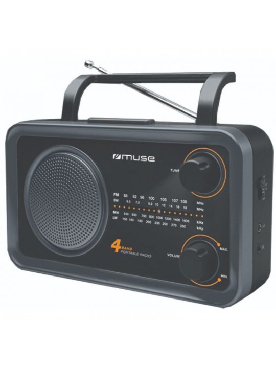 Ραδιόφωνο M-06DS MUSE Μπαταρίας-Ρεύματος Αναλογικό Μαύρο
