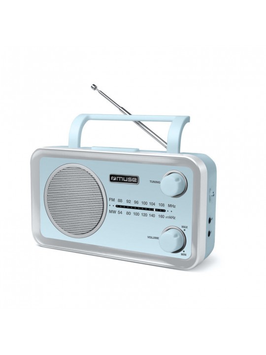 Ραδιόφωνο MF-060 VB MUSE Μπαταρίας-Ρεύματος Αναλογικό Γαλάζιο
