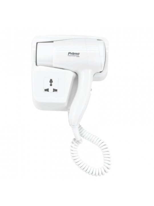 Σεσουάρ PRHD-50060 Primo Ξενοδοχειακού τύπου 1500W με έξτρα πρίζα λευκό