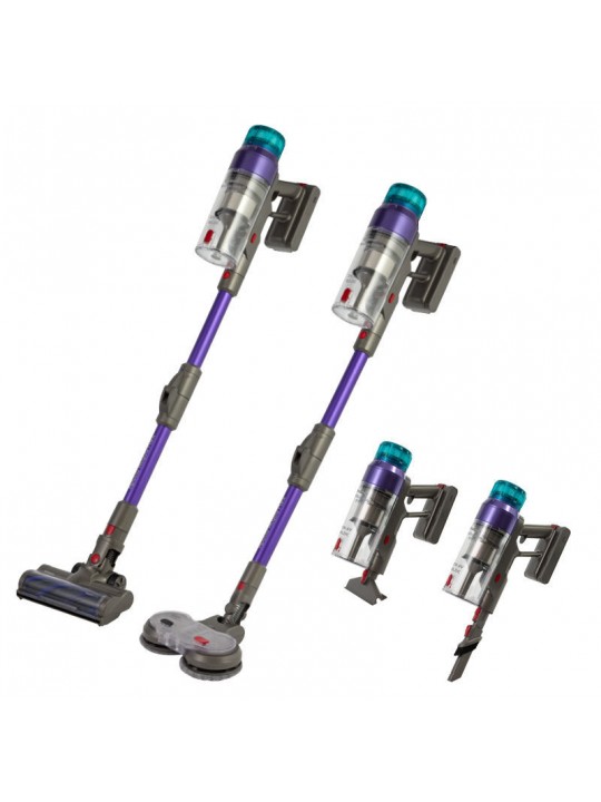 Σκούπα επαναφορτιζόμενη PRVC-40507 Primo Apollo Aqua Flex 3σε1 29.6V BLDC μοτέρ Γκρι-Μωβ