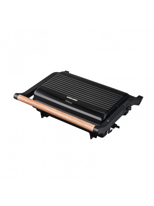 Τοστιέρα Panini PRPT-40492 Primo Αντικολλητικές πλάκες 1000W Wooden-Μαύρη