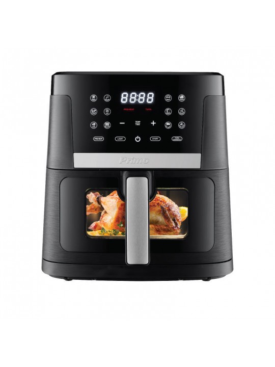 Φριτέζα Αέρος PRAF-40423 Primo Digital 7.5L 1800W με παράθυρο Μαύρη/Inox