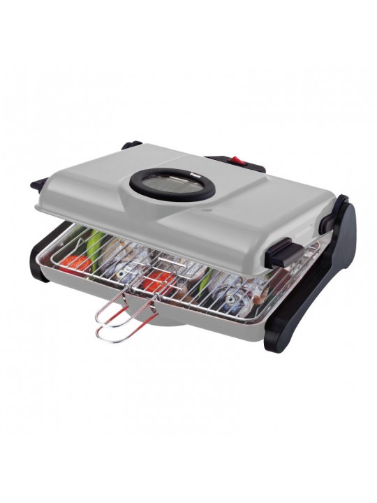 Ψηστιέρα Παραδοσιακή AB661 Primo 1200W 2πλή σχάρα 34X25εκ. Silver