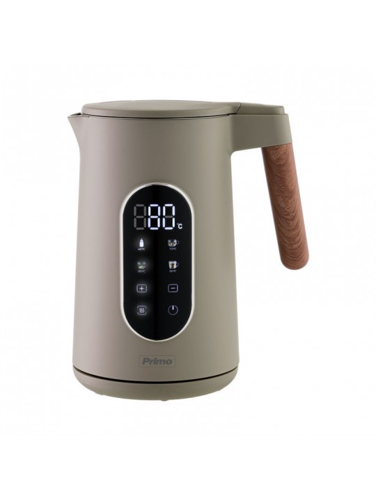 Βραστήρας PRCK-40496 Primo 1.7L 2200W Digital Ανοξείδωτος Cool touch Wooden/Γκρι Βραστήρας PRCK-40496 Primo 1.7L 2200W Digital Ανοξείδωτος Cool touch Wooden/Γκρι