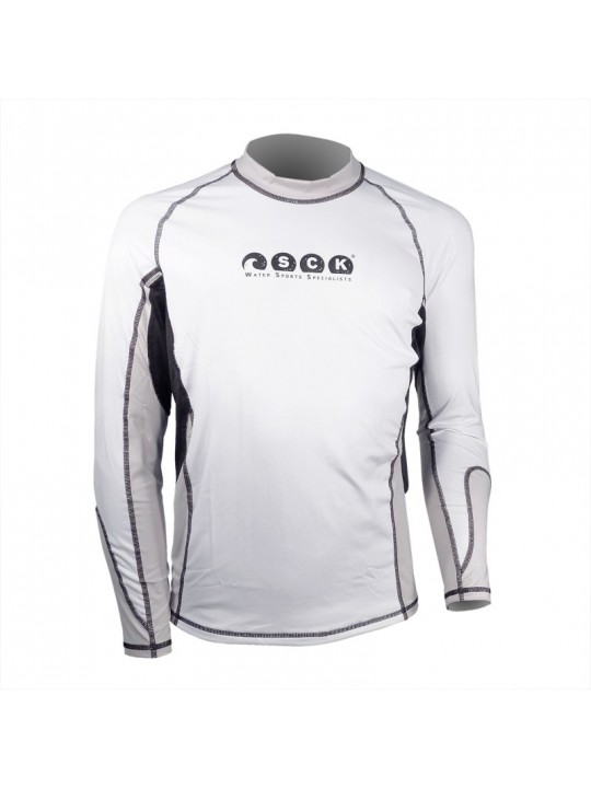 SCK - UV αντηλιακή λύκρα με μακρύ μανίκι Ανδρική Στενή εφαρμογή Άσπρο/Μαύρο - SCK