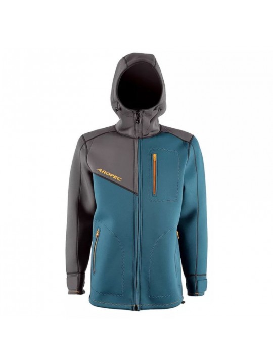 Aropec - Τζάκετ με κουκούλα νεοπρέν 2mm Loosefit Γκρι/Navy - Aropec