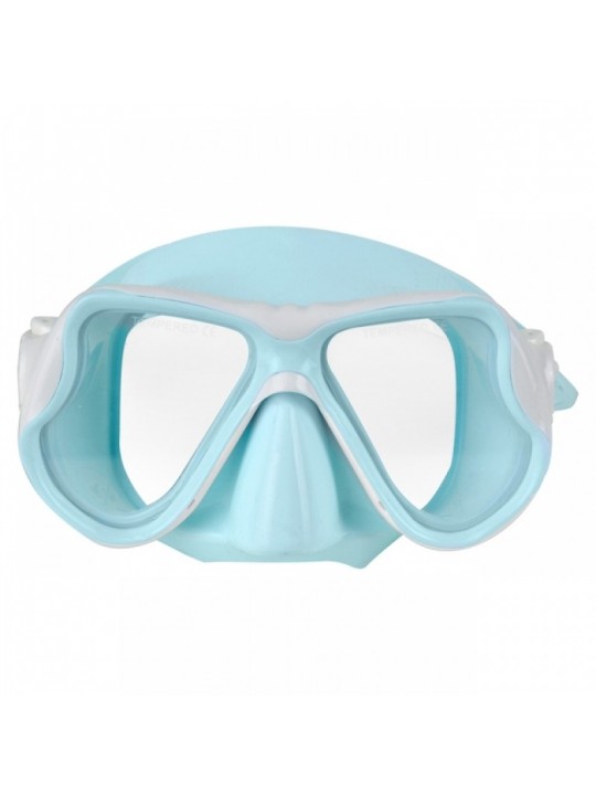 Aropec - Παιδική Μάσκα κατάδυσης σιλικόνης με διπλό φακό Γαλάζια Aropec