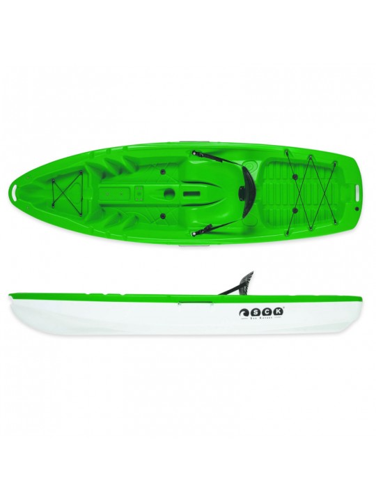 SCK - Tipsy 254 μονοθέσιο καγιάκ με λευκή γάστρα SCK Πράσινο-Άσπρο