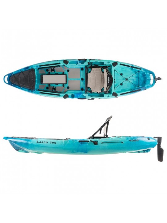 SCK - SCK Largo 300 Μονοθέσιο Pedal Kayak ready με αλουμινίου κάθισμα και τιμονιέρα | Μπλε-Τυρκουάζ