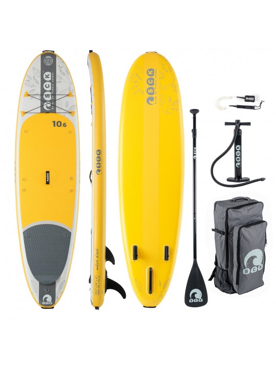 SCK - SCK φουσκωτή σανίδα SUP Mare Doro 10’6″ Κίτρινη