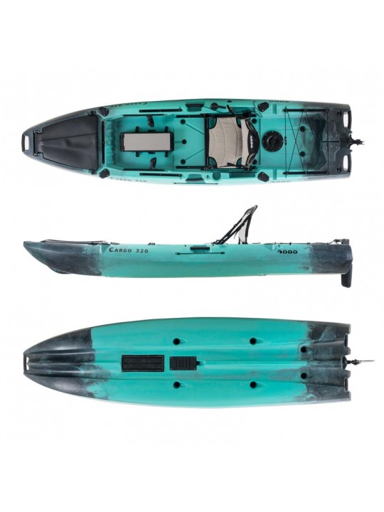 SCK - SCK Cargo 320 Μονοθέσιο Pedal Kayak ready με αλουμινίου κάθισμα και τιμονιέρα | Μαύρο-Τυρκουάζ SCK - SCK Cargo 320 Μονοθέσιο Pedal Kayak ready με αλουμινίου κάθισμα και τιμονιέρα | Μαύρο-Τυρκουάζ