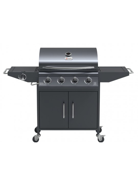 Campfire Ψησταριά Υγραερίου Σχάρας 63x40εκ. με 4 Εστίες 12.8kW και Πλαϊνό Μάτι