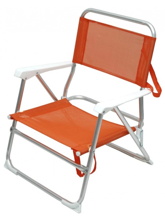 ΚΑΡΕΚΛΑ ΠΑΡΑΛΙΑΣ ΑΛΟΥΜΙΝΙΟΥ ΠΟΡΤΟΚΑΛΙ  ΜΕ ΜΠΡΑΤΣΑ ΤΕΧΤ