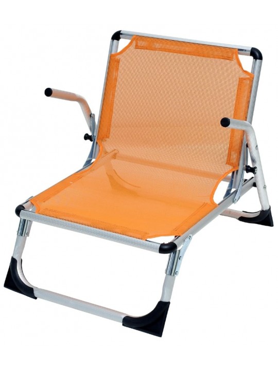 ΚΑΡΕΚΛΑ ΠΑΡΑΛΙΑΣ  ΡΑΒΔΩΤΟ ΑΛΟΥΜΙΝΙΟ ΠΟΡΤΟΚΑΛΙ  ΜΕ ΜΠΡΑΤΣΑ ΤΕΧΤ