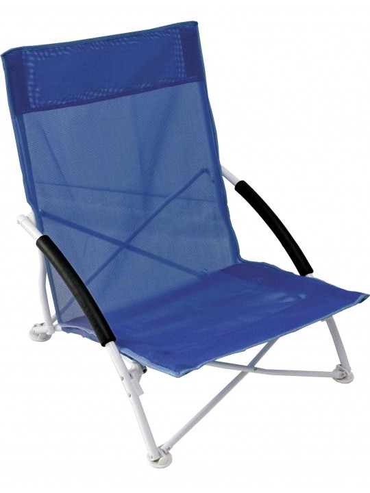 ΚΑΡΕΚΛΑ ΠΑΡΑΛΙΑΣ ΜΕΤΑΛΛΙΚΗ ΜΠΛΕ ΜΕ ΜΠΡΑΤΣΑ  ΤΕΧΤ