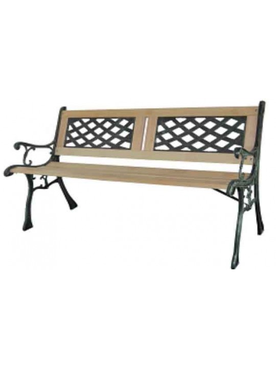 ΠΑΓΚΑΚΙ ΜΑΝΤΕΜΙ ΜΕ ΞΥΛΟ & ΠΛΑΣΤΙΚΟ ΣΧΕΔΙΟ ΣΤΗΝ ΠΛΑΤΗ - ΔΙΑΣΤΑΣΕΙΣ: L123xW54xH40/74cm