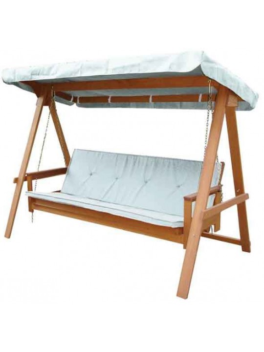 ΚΟΥΝΙΑ-ΚΡΕΒΑΤΙ ΤΡΙΘΕΣΙΑ MERANTI  ME ΕΚΡΟΥ ΜΑΞΙΛΑΡΙΑ & ΟΡΟΦΗ - ΔΙΑΣΤΑΣΕΙΣ: L235xD117x178cm