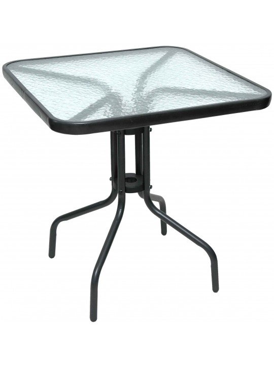 ΤΡΑΠΕΖΙ  ΜΕΤΑΛΛΙΚΟ ΑΝΘΡΑΚΙ ΤΕΤΡΑΓΩΝΟ- ΔΙΑΣΤΑΣΕΙΣ: L70xW70xH72cm