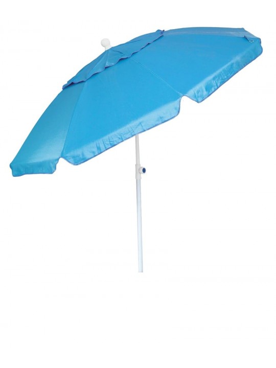 ΟΜΠΡΕΛΑ ΒΕΡΑΝΤΑΣ-ΚΗΠΟΥ-ΘΑΛΑΣΣΗΣ ΜΠΛΕ ΜΕ ΑΣΗΜΙ ΕΠΙΣΤΡΩΣΗ ΕΣΩΤΕΡΙΚΑ  2m ΜΕΤΑΛΛΙΚΗ