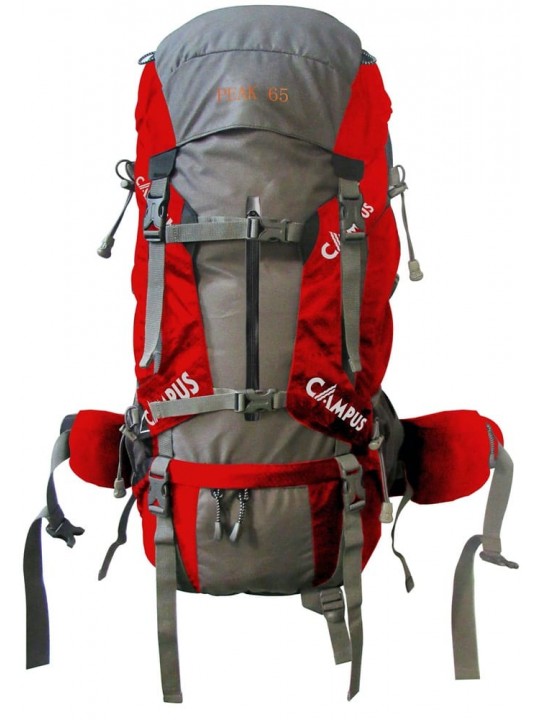 CAMPUS ΣΑΚΙΔΙΟ ΠΛΑΤΗΣ PEAK 65 Lt. ΚΟΚΚΙΝΟ-ΓΚΡΙ
