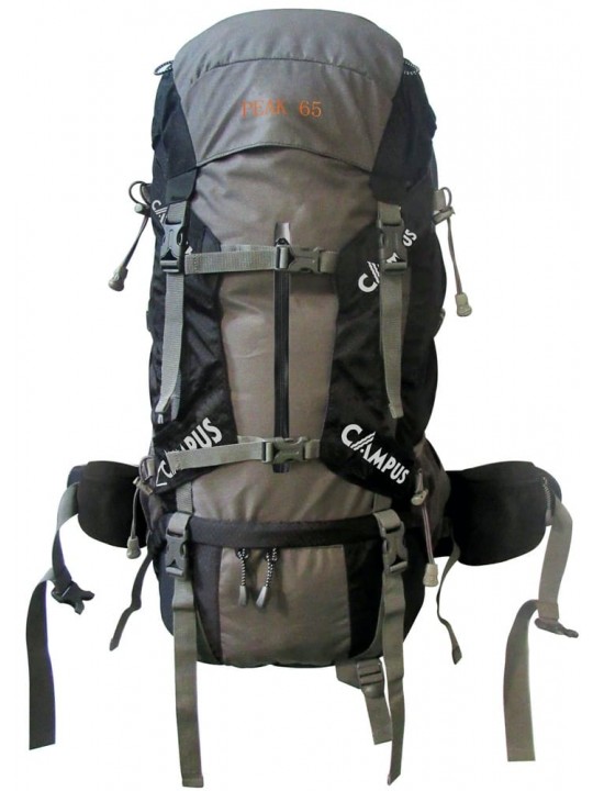 CAMPUS ΣΑΚΙΔΙΟ ΠΛΑΤΗΣ PEAK 65 Lt. ΓΚΡΙ- ΜΑΥΡΟ