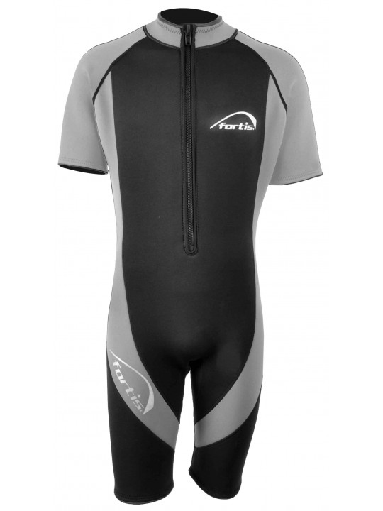 fortis ΣΤΟΛΗ ΚΑΤΑΔΥΣΗΣ MONOSHORT ΑΝΔΡΙΚΗ  ΜΑΥΡΟ-ΓΚΡΙ 3mm XS