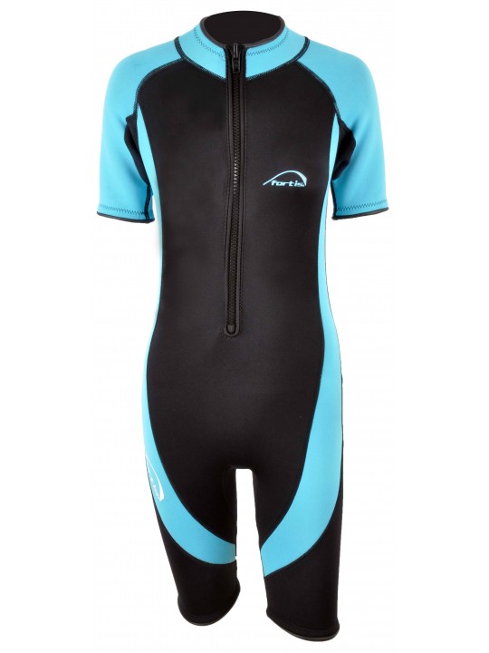 fortis ΣΤΟΛΗ ΚΑΤΑΔΥΣΗΣ MONOSHORT  ΠΑΙΔΙΚΗ ΜΑΥΡΟ-ΜΠΛΕ 3mm Νο12 (152-163cm)