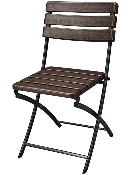 ΚΑΡΕΚΛΑ ΜΕΤΑΛΛΙΚΗ CATERING ΠΤΥΣΣΟΜΕΝΗ ΕΝΙΣΧΥΜΕΝΗ ΣΠΑΣΤΗ  ΣΕ ΑΠΟΜΙΜΗΣΗ ΞΥΛΟΥ-ΔΙΑΣΤΑΣΕΙΣ: W40xD36,7xH81cm