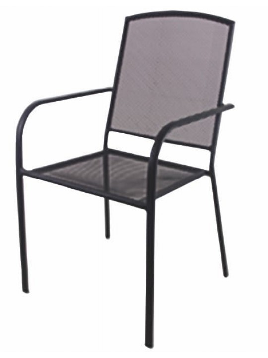 ΚΑΡΕΚΛΑ  ΜΕΤΑΛΛΙΚΗ ΑΝΘΡΑΚΙ  ΔΙΑΤΡΗΤΗ ΜΕ ΜΠΡΑΤΣΑ-ΔΙΑΣΤΑΣΕΙΣ: L61xW56xH89cm