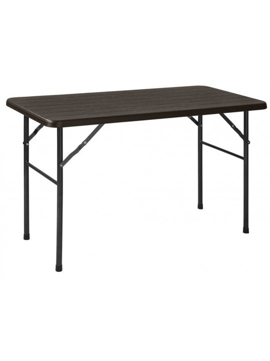 ΤΡΑΠΕΖΙ ΜΕΤΑΛΛΙΚΟ  CATERING  ΜΟΝΟΚΟΜΜΑΤΟ  ΠΤΥΣΣΟΜΕΝΟ ΣΕ ΑΠΟΜΙΜΗΣΗ ΞΥΛΟΥ-ΔΙΑΣΤΑΣΕΙΣ: L120xW60xH74cm