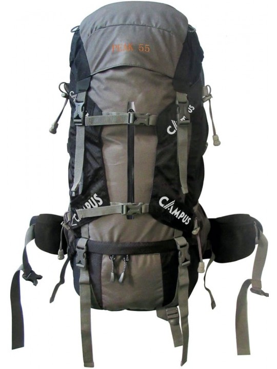 CAMPUS ΣΑΚΙΔΙΟ ΠΛΑΤΗΣ PEAK 55 Lt. ΓΚΡΙ- ΜΑΥΡΟ