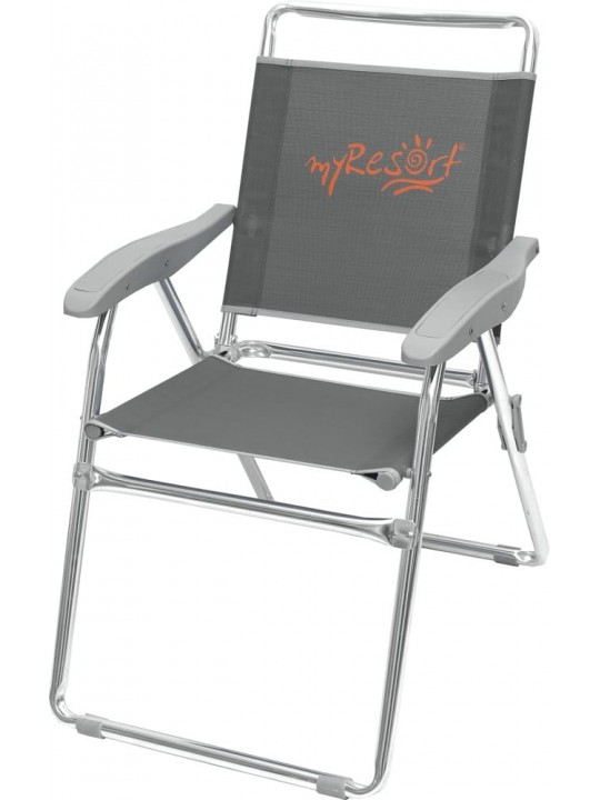 myResort ΚΑΡΕΚΛΑ ΒΕΡΑΝΤΑΣ-ΚΗΠΟΥ ΑΛΟΥΜΙΝΙΟΥ ΓΚΡΙ ΜΕ ΜΠΡΑΤΣΑ ΤΕΧΤ 2x1