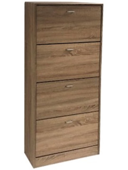 Παπουτσοθήκη Velco 63-35280-29 MDF με 4 Ράφια 63x24x150cm Καφέ